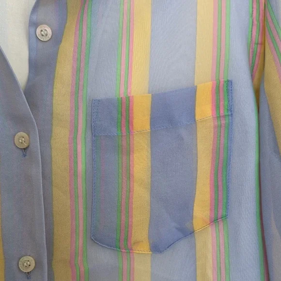 Ralph Lauren Women's Stripe Silk Shirt Dress - 12 - Picture 4 of 14